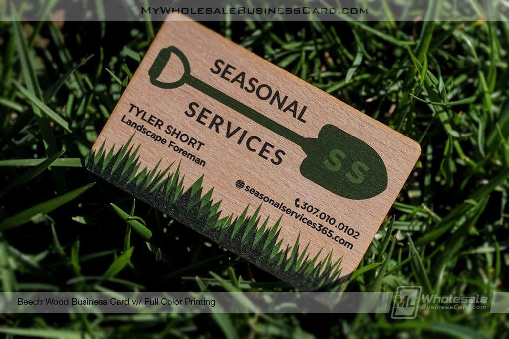 Beech Wood Business Cards