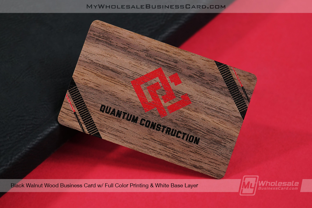 Black Walnut Wood Business Cards