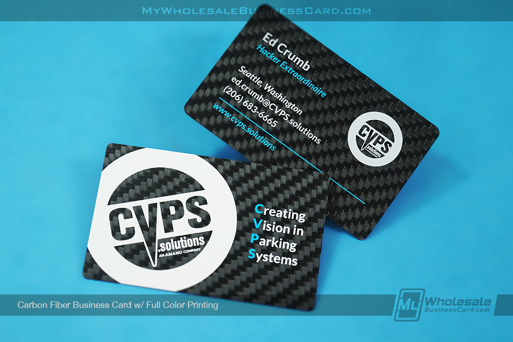 Carbon Fiber Bottle Opener Business Cards