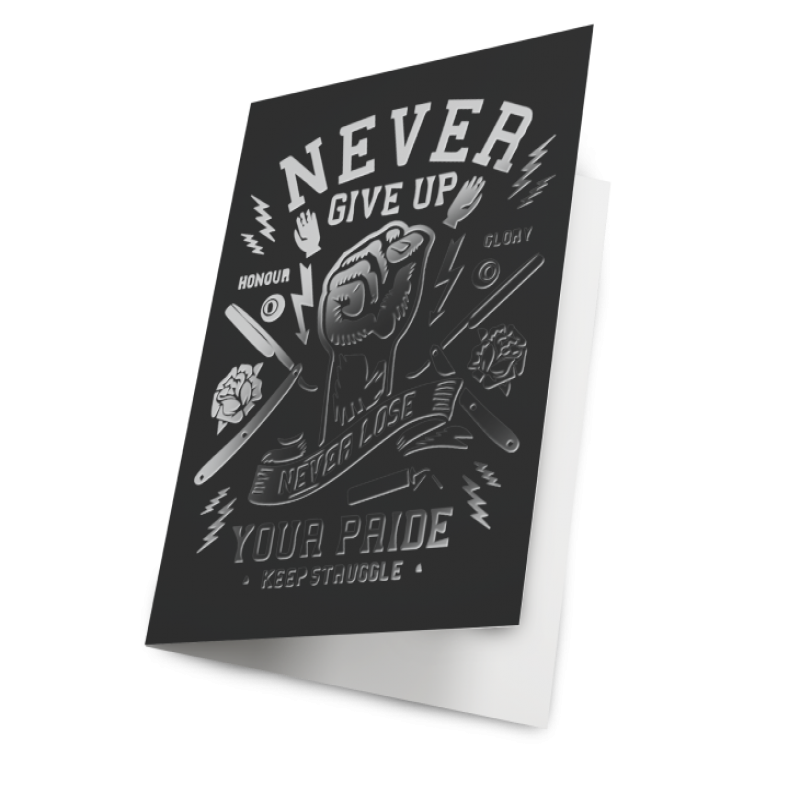 Raised Spot UV Suede Greeting Cards