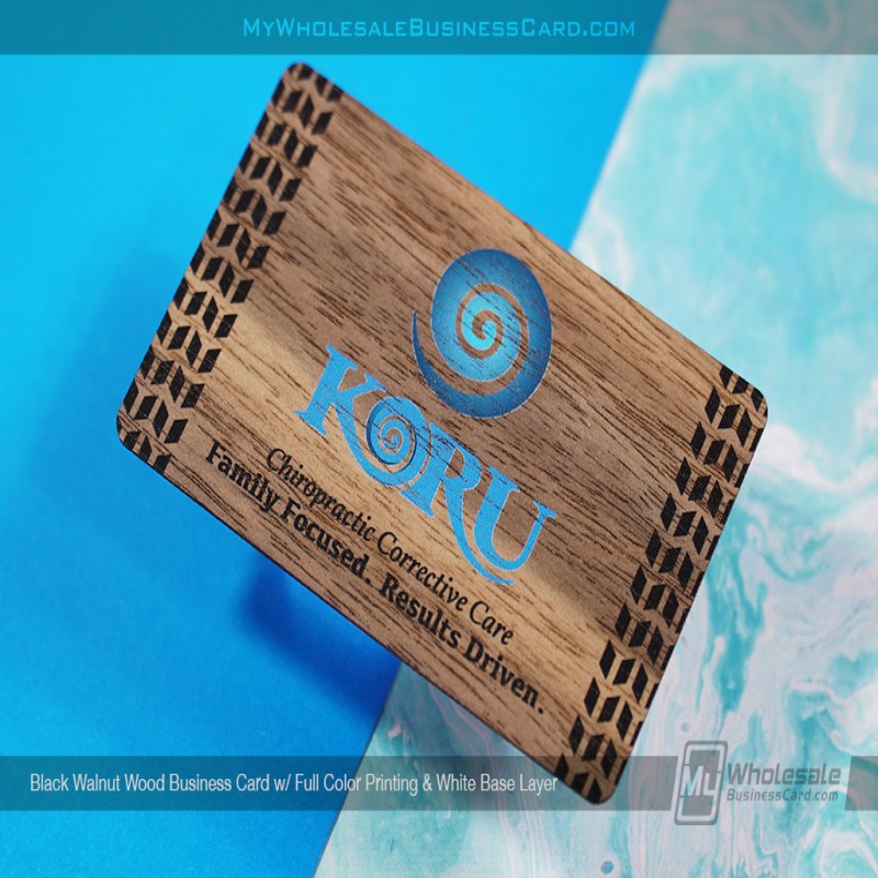 Black Walnut Wood Business Cards
