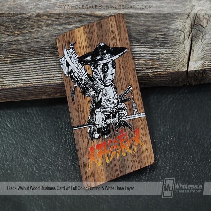 Black Walnut Wood Business Cards
