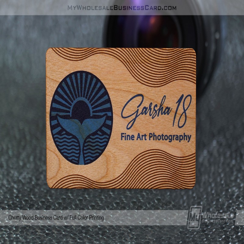 Cherry Wood Business Cards