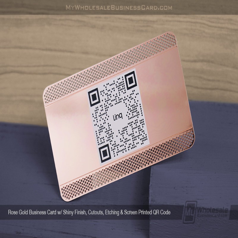 Rose Gold Metal Business Cards