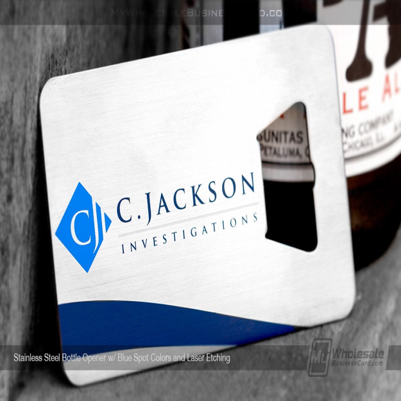 Metal Bottle Opener Business Cards